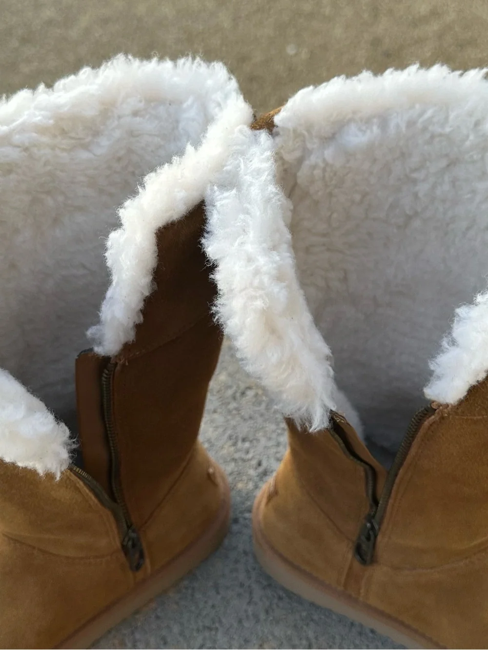 Koolaburra by UGG Aribel Tall boots in chestnut suede with a plush faux-fur